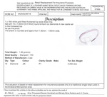 18CT WHITE GOLD FITTED THICKENED TOP STYLE DRESS RING VALUED @ $1799