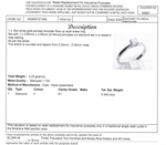 18CT WHITE GOLD POINTED SHOULDER DIAMOND DRESS RING VALUED @ $3299