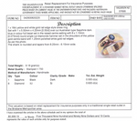 18CT YELLOW & WHITE GOLD RAIL EDGE SAPPHIRE & DIAMOND DRESS RING VALUED @ $5999