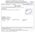 18CT WHITE GOLD CHANNEL SET DIAMOND DRESS RING VALUED @ $3699
