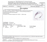 18CT WHITE GOLD THICKENED TOP STYLE DIAMOND DRESS RING VALUED @ $3699
