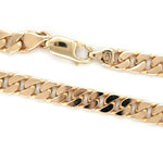 9ct YELLOW GOLD 51cm LONG SOLID CURB LINK CHAIN