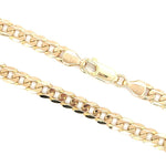 9ct YELLOW GOLD 55cm LONG SOLID CURB LINK CHAIN