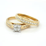 REDUCED! 18ct YELLOW & WHITE GOLD DIAMOND BRIDAL SET TDW 1.00ct VALUED $4499