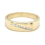 REDUCED! 9ct YELLOW GOLD AND DIAMOND GENTS RING TDW 0.075ct VALUED $1349