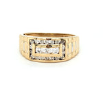 REDUCED! 9ct GOLD WATCH BAND PATTERNED DIAMOND RING TDW 0.6ct VALUED $1999