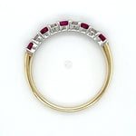 REDUCED! 9ct GOLD RUBY AND DIAMOND DRESS RING TDW 0.15cts VALUED $849