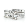 18ct WHITE GOLD & DIAMOND TWO RING BRIDAL SET TDW 0.75cts VALUED $4699