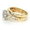18ct YELLOW GOLD & DIAMOND TWO RING BRIDAL SET TDW 1.00cts VALUED $5199