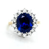 10ct GOLD SYNTHETIC SAPPHIRE & SYNTHETIC SPINEL DRESS RING VALUED $1099