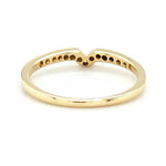 18ct YELLOW GOLD & CLAW SET DIAMOND CURVED ETERNITY STYLE RING