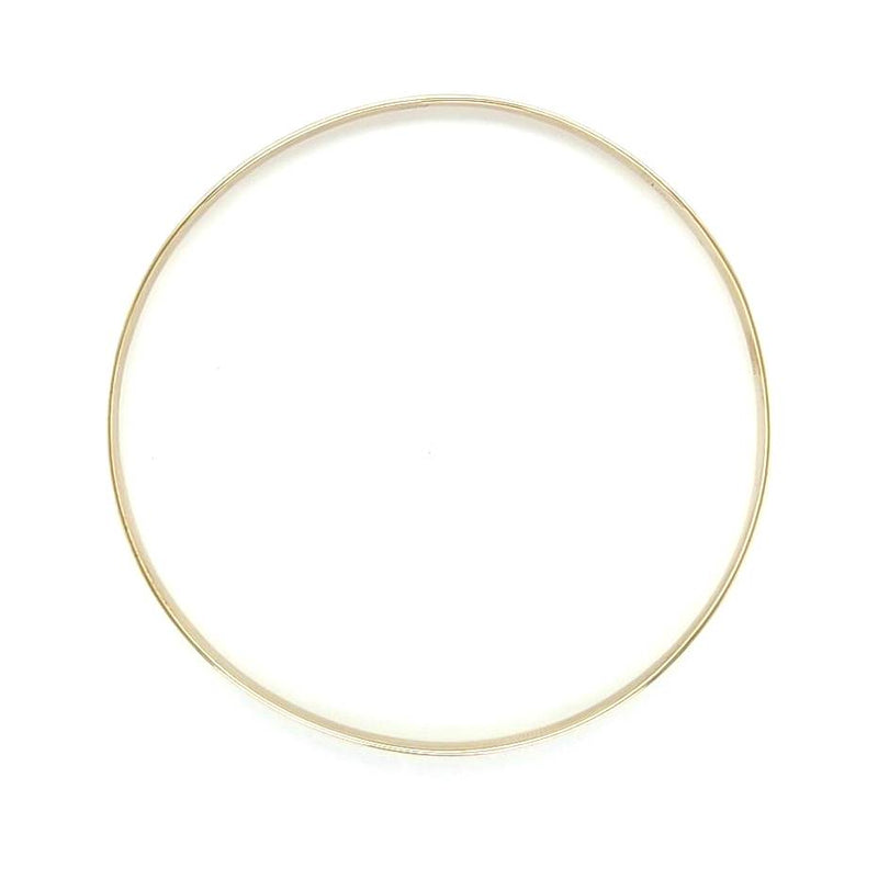 9ct YELLOW GOLD 65mm ROUND SOLID BANGLE