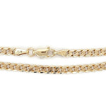 9ct YELLOW GOLD 57cm LONG SOLID CURB LINK CHAIN