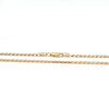10ct YELLOW GOLD 62cm SOLID FLAT CURB LINK CHAIN