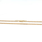 10ct YELLOW GOLD 62cm SOLID FLAT CURB LINK CHAIN