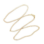 9ct YELLOW GOLD 45cm FLAT CURB LINK CHAIN