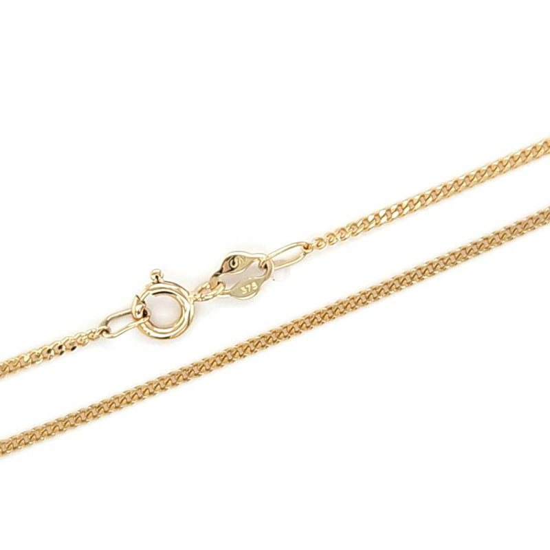 9ct YELLOW GOLD 40cm FINE CURB LINK CHAIN