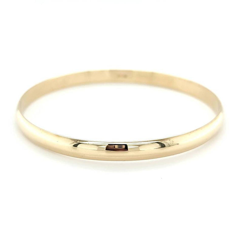 9ct YELLOW GOLD 60mm ROUND SOLID BANGLE VALUED $2699