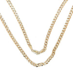 9ct YELLOW GOLD 52cm LONG SUPER FLAT CURB LINK CHAIN VALUED $1599