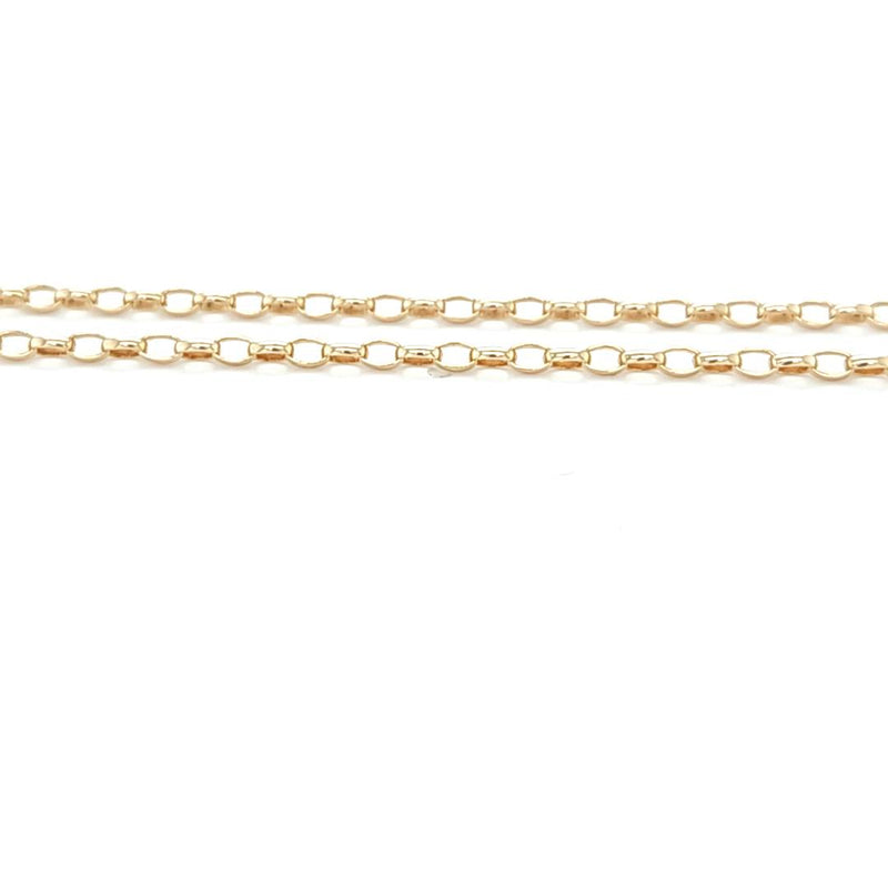 9CT YELLOW GOLD 53CM LONG OVAL BELCHER CHAIN