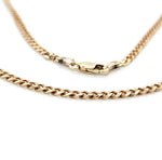 9CT YELLOW GOLD 70CM LONG CURB LINK CHAIN