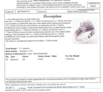 9CT WHITE GOLD FLOW UP STYLE DIAMOND DRESS RING VALUED @ $3299