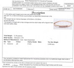 9CT YELLOW GOLD HINGED OVAL CROSS OVER PATTERNED BANGLE VALUED @ $3498