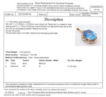 14CT YELLOW GOLD TOPAZ & DIAMOND PENDANT VALUED @ $1999