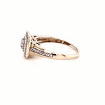 9ct YELLOW GOLD CLUSTER-STYLE DRESS RING TDW0.20ct VAL $1399