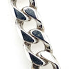 60CM SILVER SOLID CURB LINK CHAIN