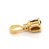 18CT YELLOW GOLD CABOCHON CUT OPAL AND DIAMOND PENDANT