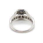 18CT WHITE GOLD SPLIT SHOULDER DIAMOND DRESS RING VALUED @ $8699