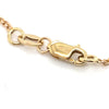 9CT YELLOW GOLD 29CM 3+1 FIGARO LINK ANKLET WITH 3 HEART SHAPE CZ'S