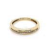 9CT YELLOW GOLD CHANNEL SET DIAMOND DRESS RING