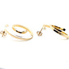 9CT YELLOW GOLD SWIRL DROP STUD EARRINGS