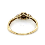 9CT YELLOW GOLD DIAMONDS ILLUSION SET IN THE RAISED TRILOGY SETTING DRESS RING