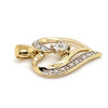 9CT YELLOW GOLD DIAMOND SET IN HEART SHAPE PENDANT