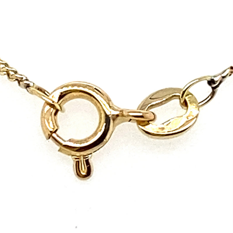 18CT YELLOW GOLD 43CM FINE CURB LINK CHAIN