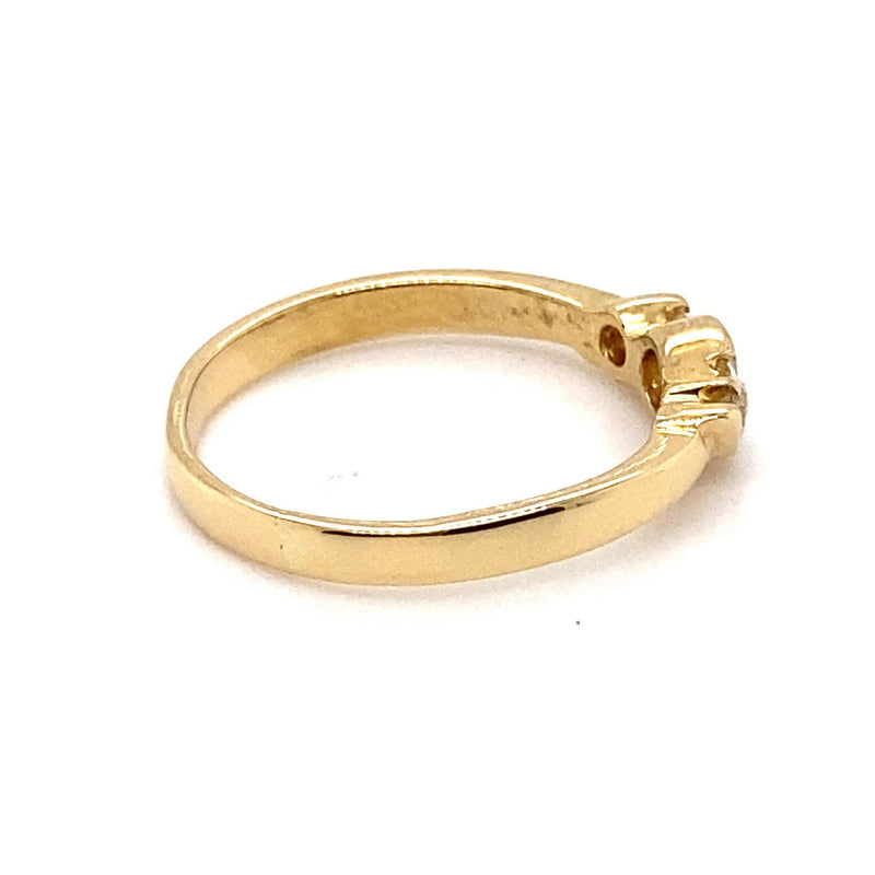 18CT YELLOW GOLD BEZEL SET DIAMOND DRESS RING VALUED @ $1699