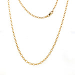 9CT YELLOW GOLD 45CM OVAL BELCHER LINK CHAIN