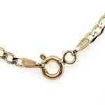 9CT YELLOW GOLD 55CM FLAT OPEN DIAMOND CUT CURB LINK CHAIN