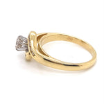 18CT YELLOW & WHITE GOLD WRAP AROUND STYLE DIAMOND DRESS RING VALUED @ $3099