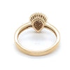 9CT YELLOW DIAMONDS CLUSTER SET IN TEAR DROP STYLE DRESS RING