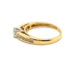 18CT YELLOW & WHITE GOLD FLOW UP STYLE DIAMOND DRESS RING VALUED @ $2899