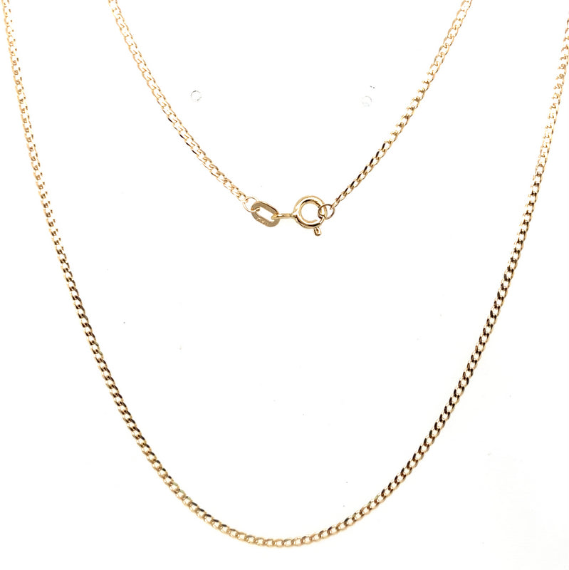 9CT YELLOW GOLD 50CM CURB LINK CHAIN