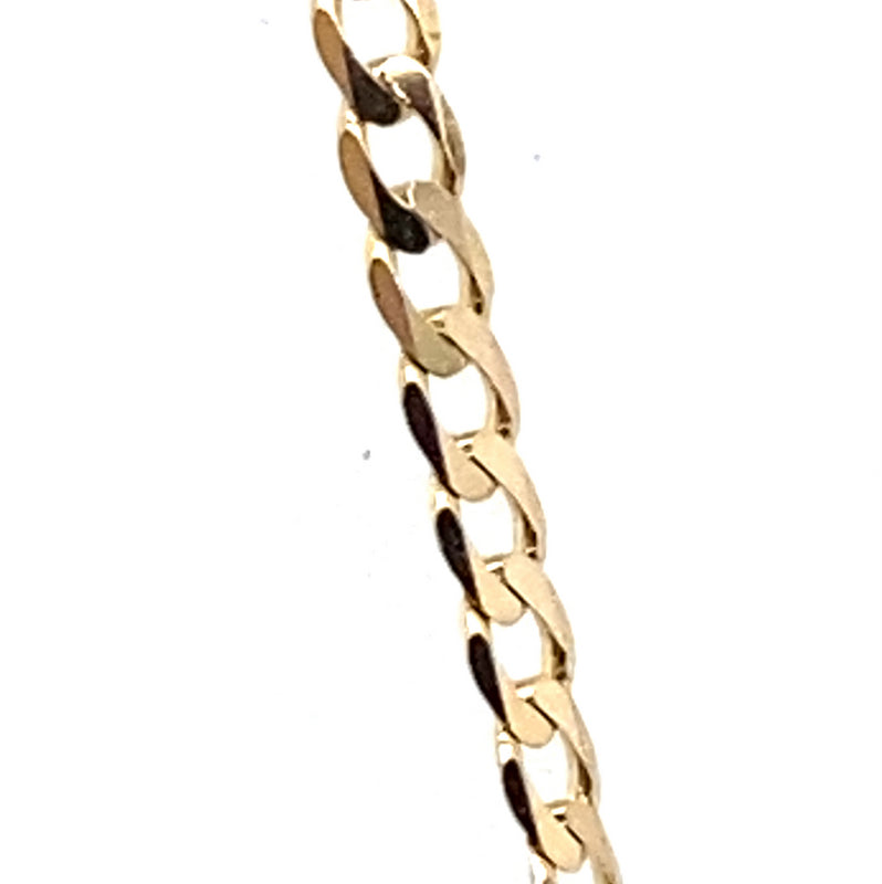 9CT YELLOW GOLD 50CM CURB LINK CHAIN