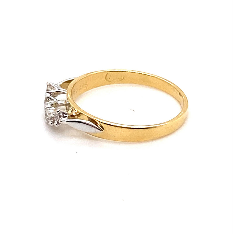 18CT YELLOW & WHITE GOLD CURVED PATTERNDIAMOND  ETERNITY RING VALUED @ $1899