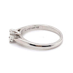 14CT WHITE GOLD POINTED SHOULDER DIAMOND DRESS RING VALUED @ $1999