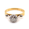 18CT YELLOW GOLD & PLATINUM DIAMOND DRESS RING VALUED @ $2099