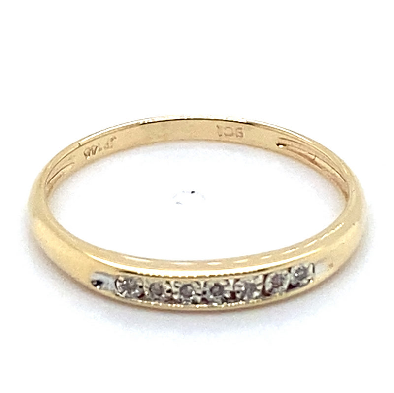 9CT YELLOW & WHITE GOLD ILLUSION SET DIAMOND DRESS RING